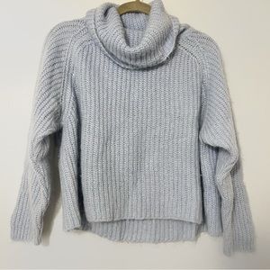 Zara Knit Cozy Light Purple/Grey Sweater Pastel Relaxed Chunky Fit Sz Large